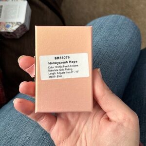 Honeycomb Hope Orchid Peach Embers Bracelet